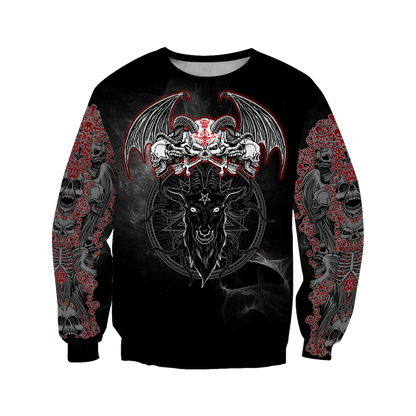 Satanic Skull Symbols Hoodie For Men And Women