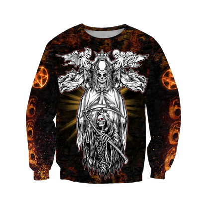 Skull Satnaic Fire Hoodie For Men And Women JJ07022101