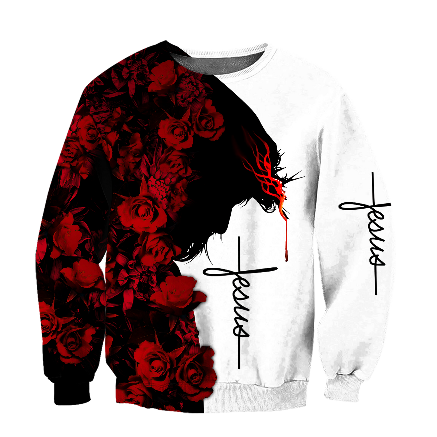 Premium Christian Jesus Red Roses 3D All Over Printed Unisex Shirts - Amaze Style™-Apparel