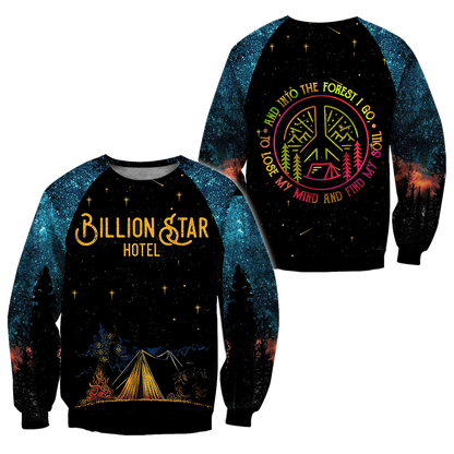 Camping 3D All Over Printed Unisex Shirts Billion Star Hotel