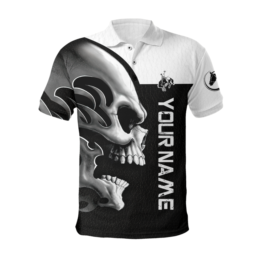 Personalized Name Rodeo Skull 3D All Over Printed Unisex Shirts Bronc Riding