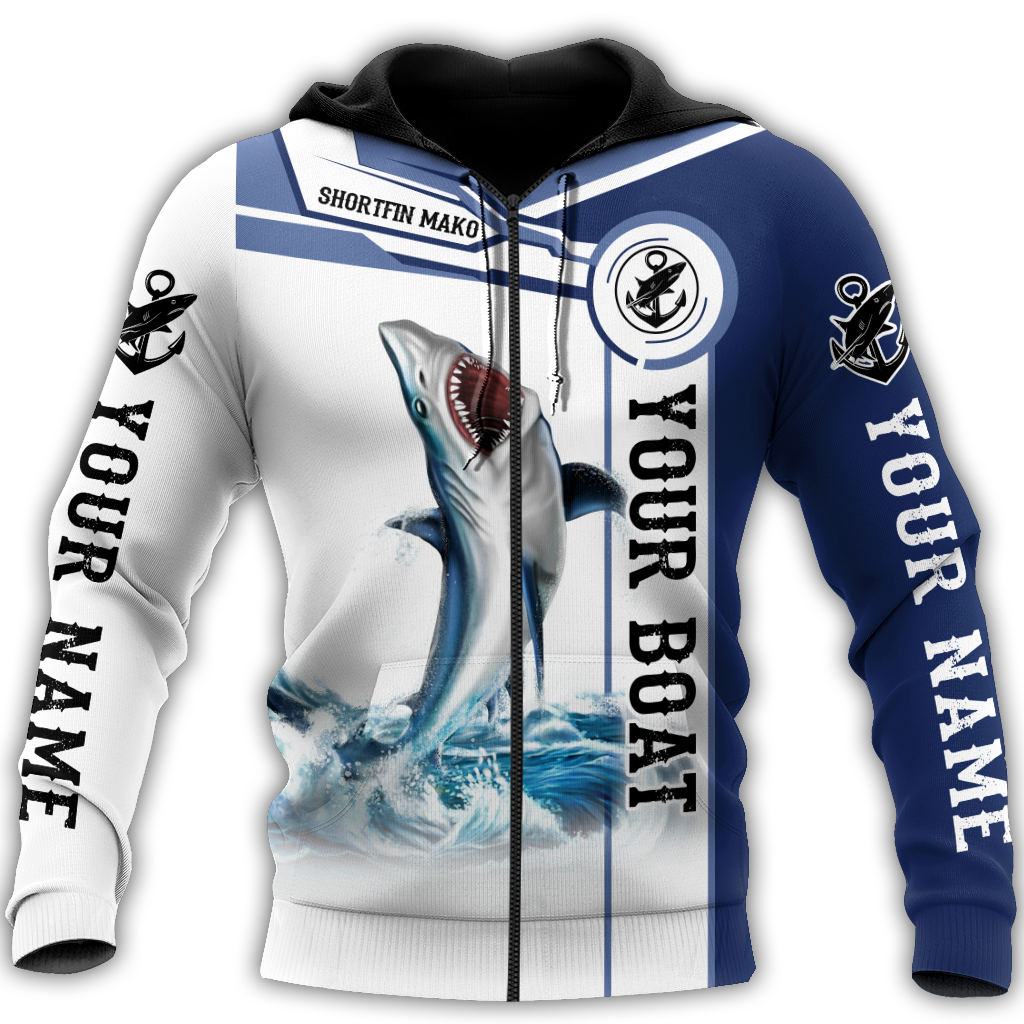 Custom name Shortfin Mako fishing Catch and Release 3D Design print shirts