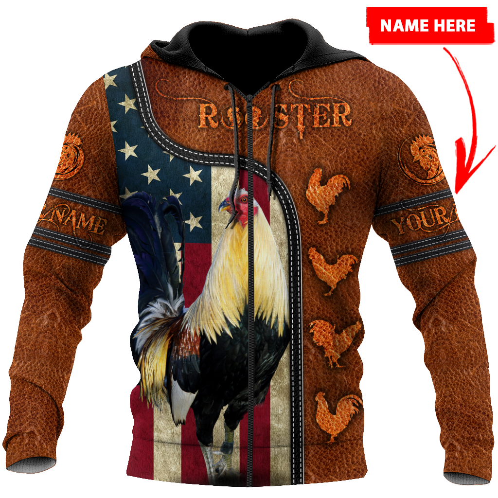 Personalized Rooster 3D Printed Unisex Shirts TN PD20042101
