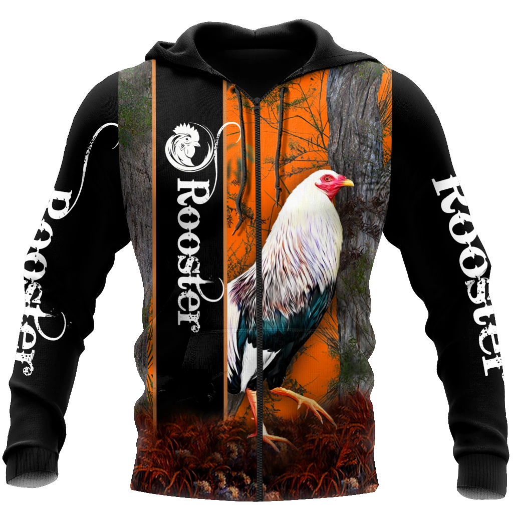Premium White Rooster Camo 3D All Over Printed Unisex Shirts