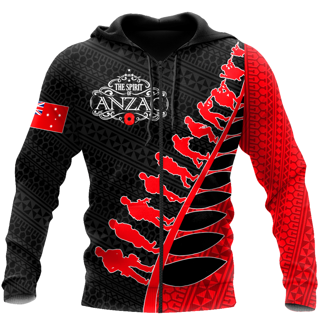 Amazing Polynesian Special Anzac Army Unisex Deluxe Hoodie ML