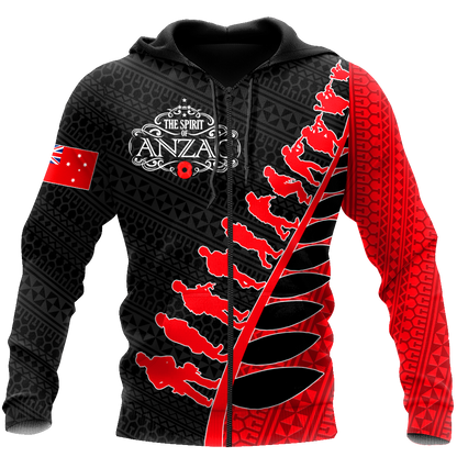 Amazing Polynesian Special Anzac Army Unisex Deluxe Hoodie ML