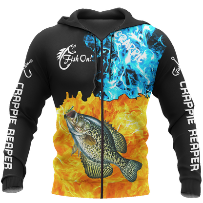 Fish reaper - Crappie on fire all over printed shirts for men and women HC5507 - Amaze Style™-Apparel