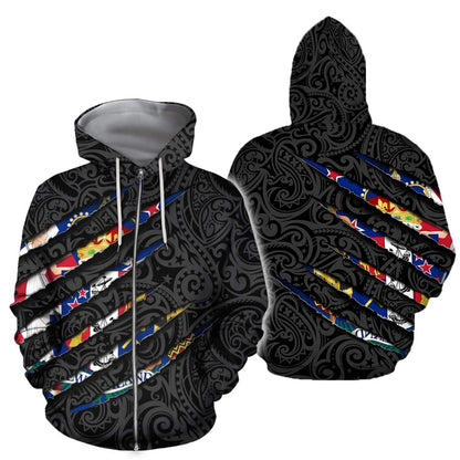 New Zealand All Over Hoodie - Scratch Style HC2801 - Amaze Style™-Apparel