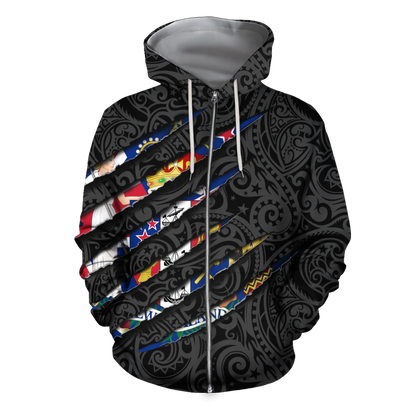 New Zealand All Over Hoodie - Scratch Style HC2801 - Amaze Style™-Apparel