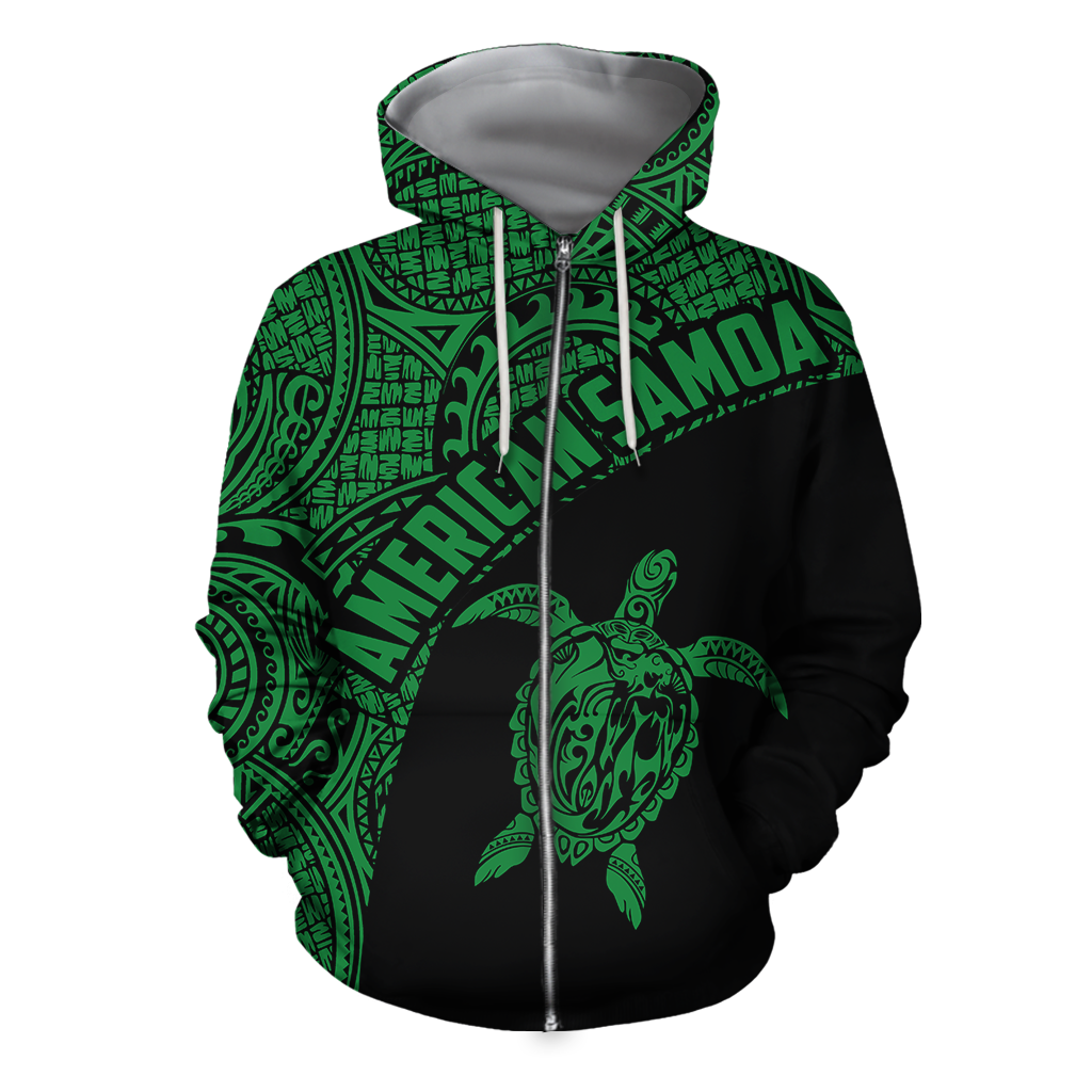 American Samoa Polynesian Hoodie - GREEN PL - Amaze Style™-Apparel