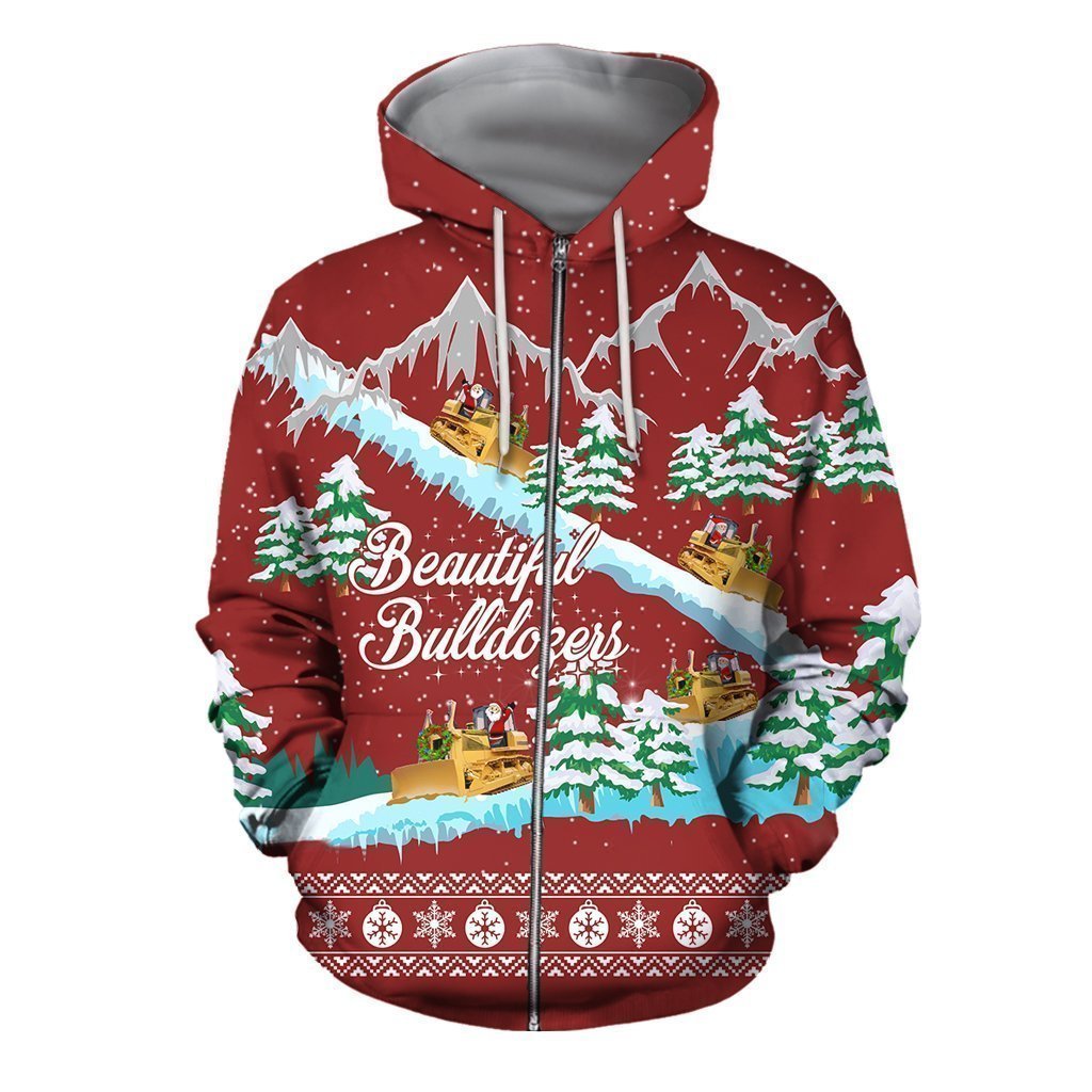 3D All Over Printed Bulldozers-Apparel-6teenth World-ZIPPED HOODIE-S-Vibe Cosy™