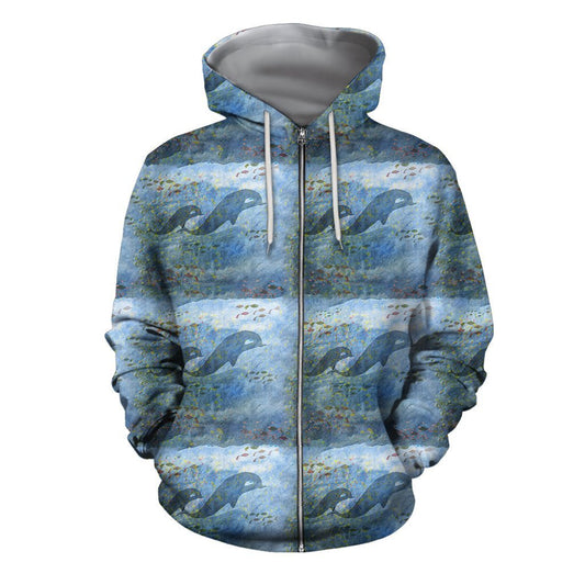 3D All Over Best Mother Dolphin Hoodie - Amaze Style™-Apparel