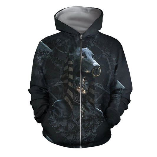 3D All Over Print Anubis and Bastet Legendary Lovers Hoodie - Amaze Style™-Apparel