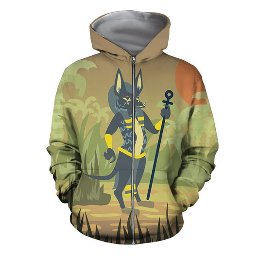 3D All Over Print Anubis Paganism Hoodie - Amaze Style™-Apparel