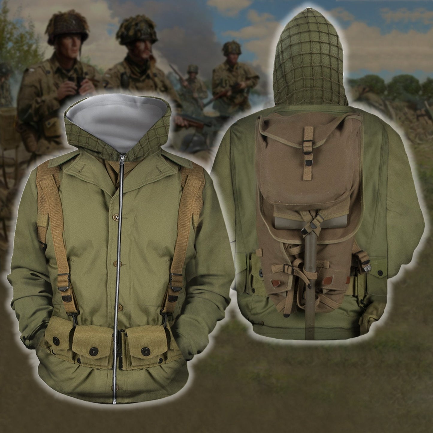 3D All Over Printed U.S. WWII Soldier Shirts - Amaze Style™-Apparel