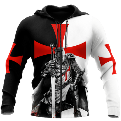 Knight Templar 3D All Over Printed Unisex Hoodie