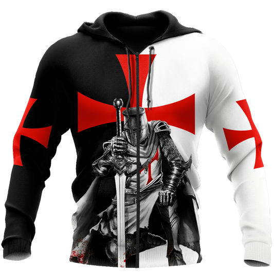 Knight Templar 3D All Over Printed Unisex Hoodie
