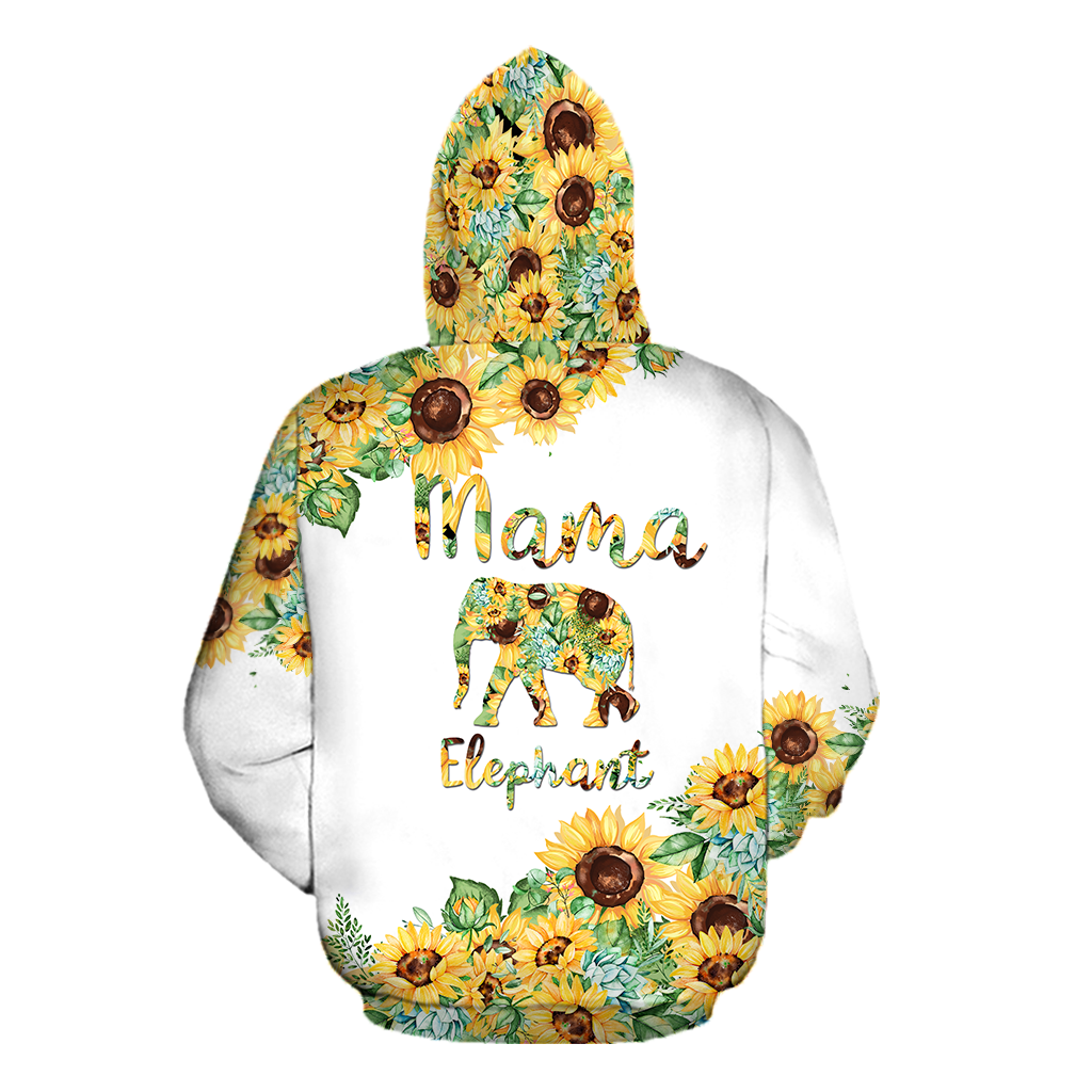Mama Elephant Sunflower - Mother's Day Gift 3D Unisex Shirt