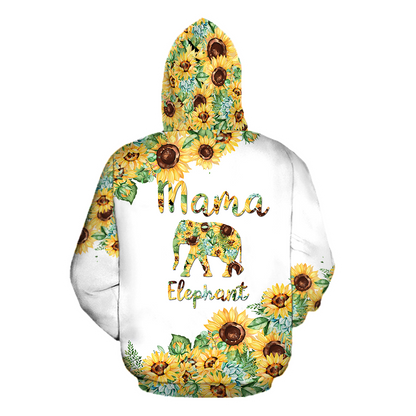 Mama Elephant Sunflower - Mother's Day Gift 3D Unisex Shirt