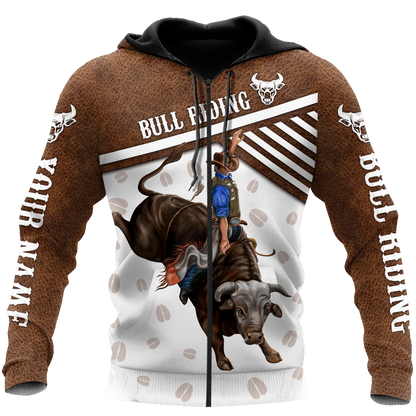 Personalized Name Bull Riding 3D All Over Printed Unisex Shirts Bull Hoof