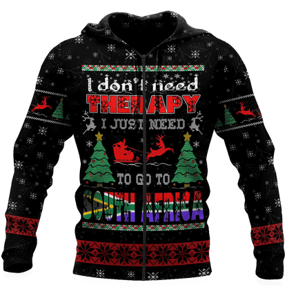 I Don’t Need Therapy I Just Need To Go To South Africa 3D Over Printed Hoodie DA30072102
