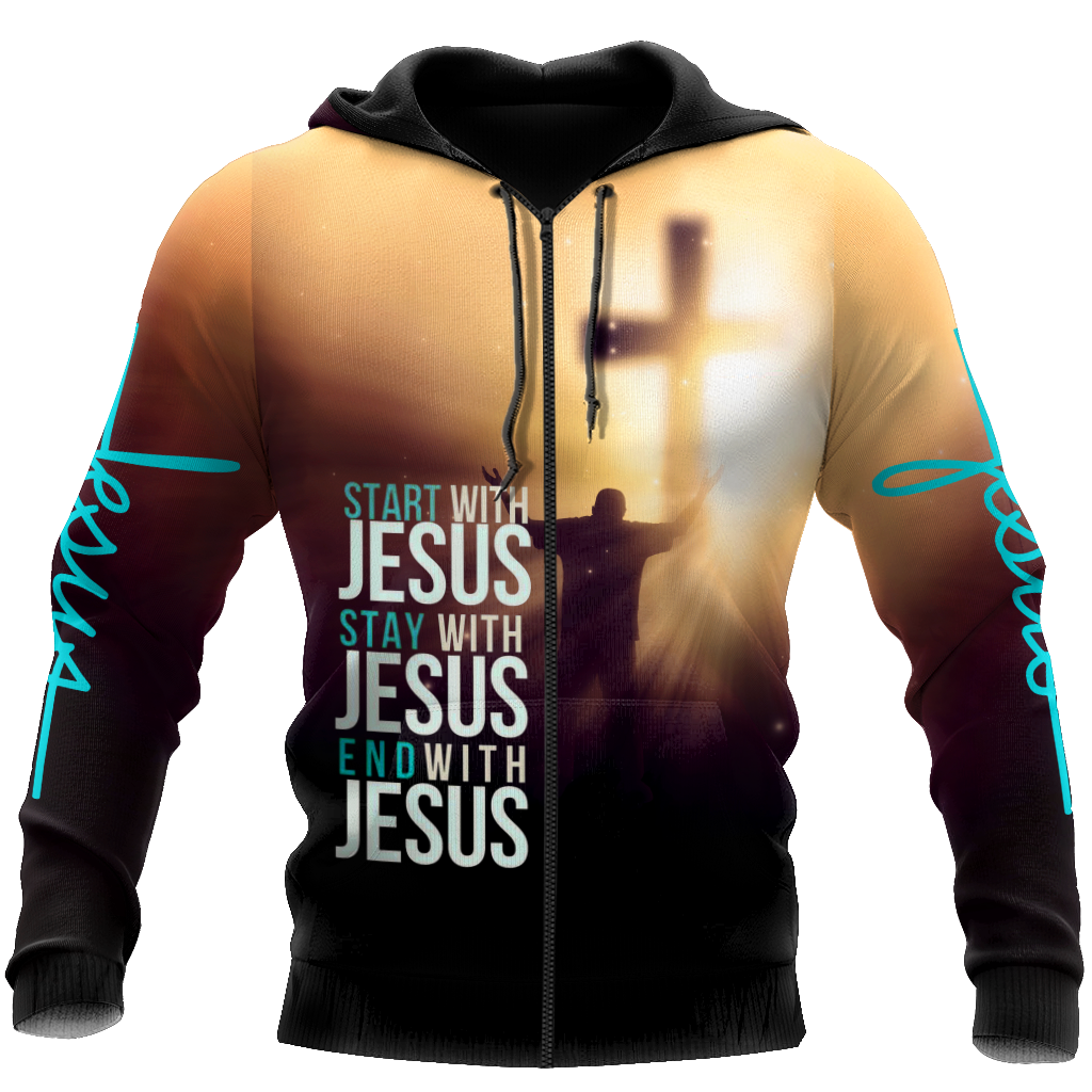 Premium Unisex Hoodie 3D All Over Printed Easter Day Christian Jesus No12 ML