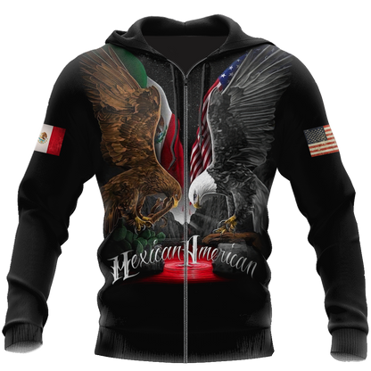 Mexican American Hoodie 3D All Over Printed Shirts For Men and Women TR1012207