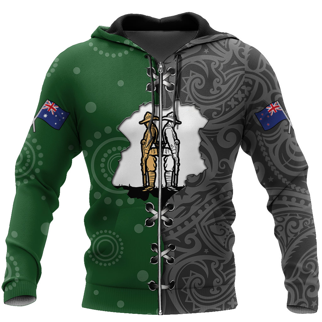 Tmarc Tee Remembrance Australia and Kiwi Soldier 3D print shirts