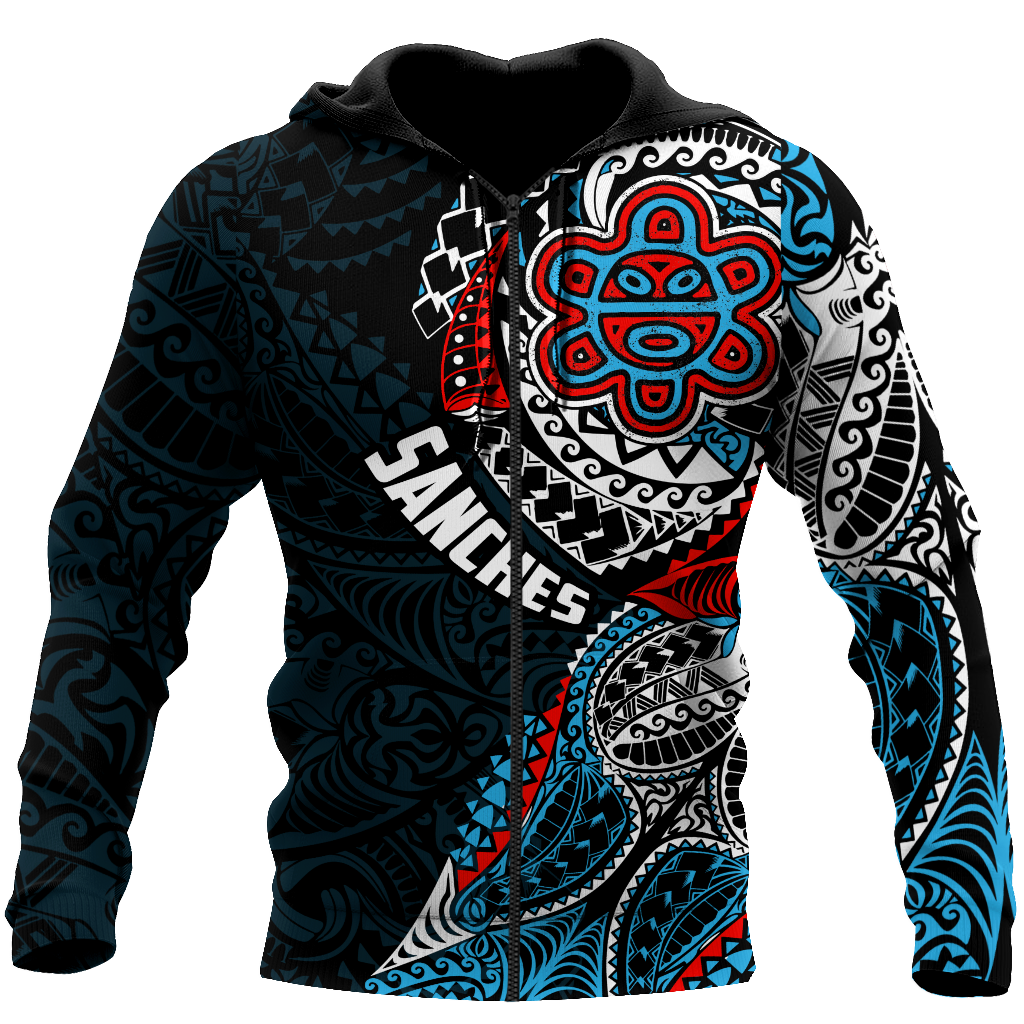 Customize Name Puerto Rico Tattoo Hoodie For Men And Women