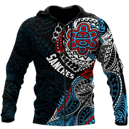 Customize Name Puerto Rico Tattoo Hoodie For Men And Women