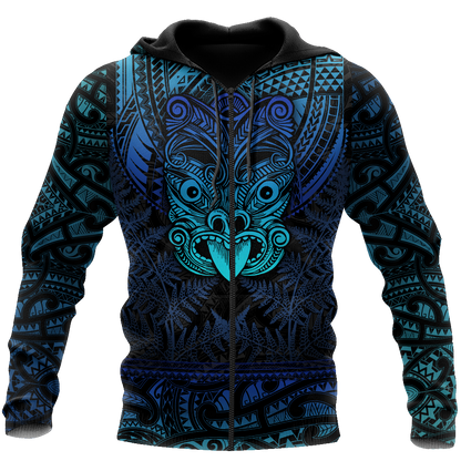 Maori Haka Dance Blue 3D Printed Unisex Shirts