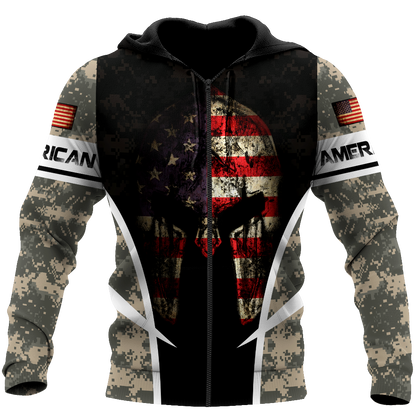 American 3D Over Printed Unisex Deluxe Hoodie ML MH25052102