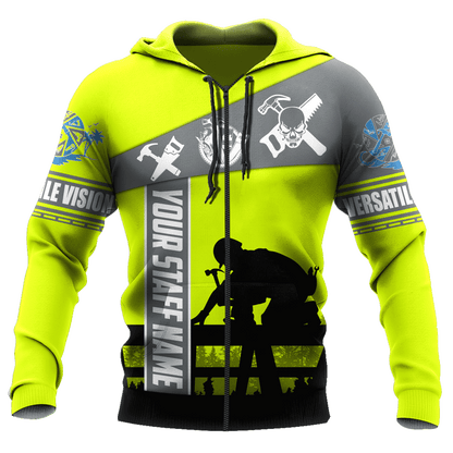Personalized Name Carpenter 3D All Over Printed Unisex Shirts Green Neon Ver 2 DA09102104