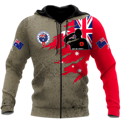 Tmarc Tee Anzac day remembrance Kiwi and Australia uniforms 3D print shirt