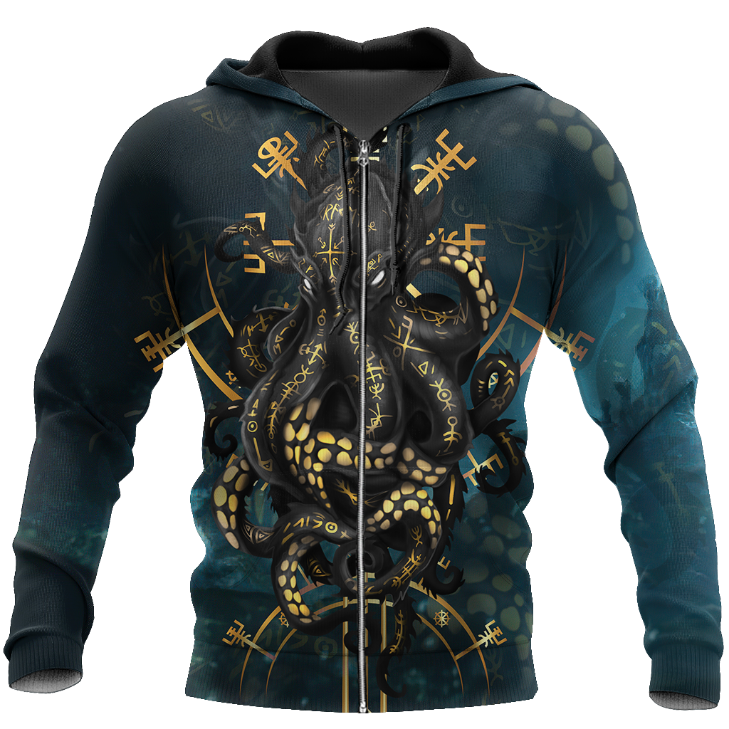 Premium Unisex Hoodie Kraken Octopus King of The Seven Seas III ML