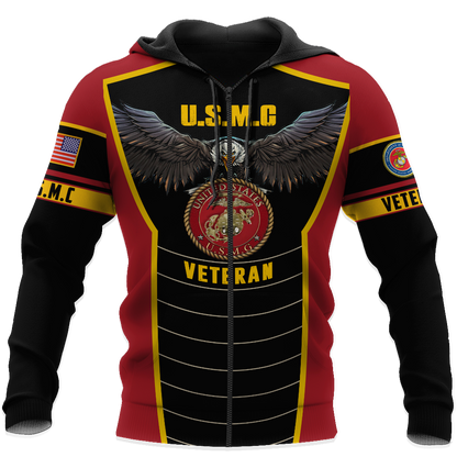 U.S Marine Corps veteran Eagle Pride design 3d print shirts Proud Military