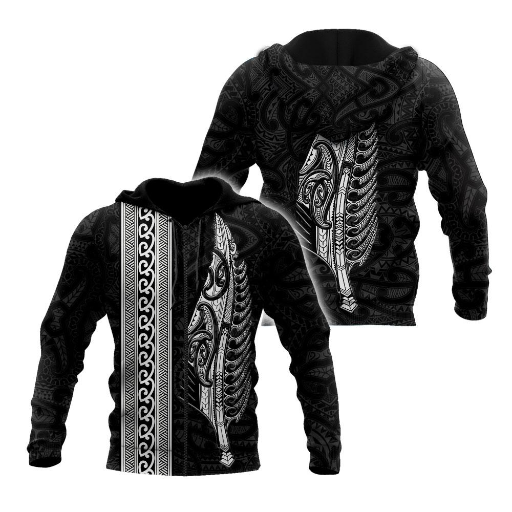 Maori Silver Fern White 3D Printed Unisex Shirts
