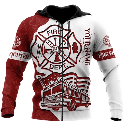 Customize Name Firefighter Hoodie For Men And Women