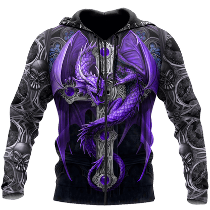 Tmarc Tee Dungeons and Dragons Purple Tattoo 3D All Over Printed Shirts