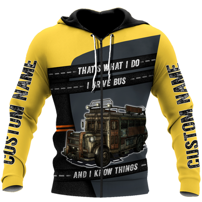 Premium Unisex Custom Name All Over Printed Bus Driver Shirts MEI