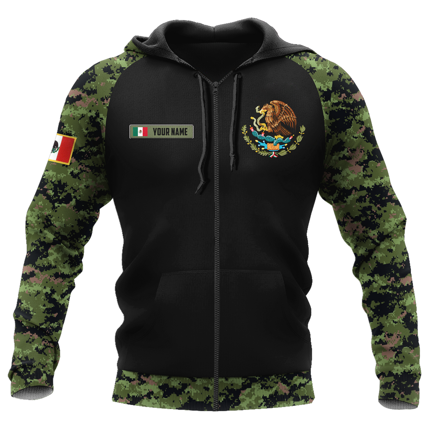 Mexico Coat Of Arms 3D All Over Printed Hoodie