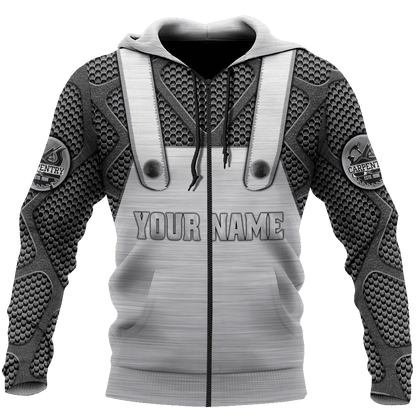Personalized Name Carpenter 3D All Over Printed Unisex Shirts Metal Pattern Ver 4