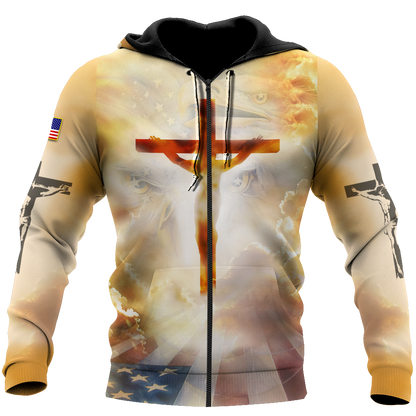 Jesus Christ on the Cross 3D All Over Printed Shirts