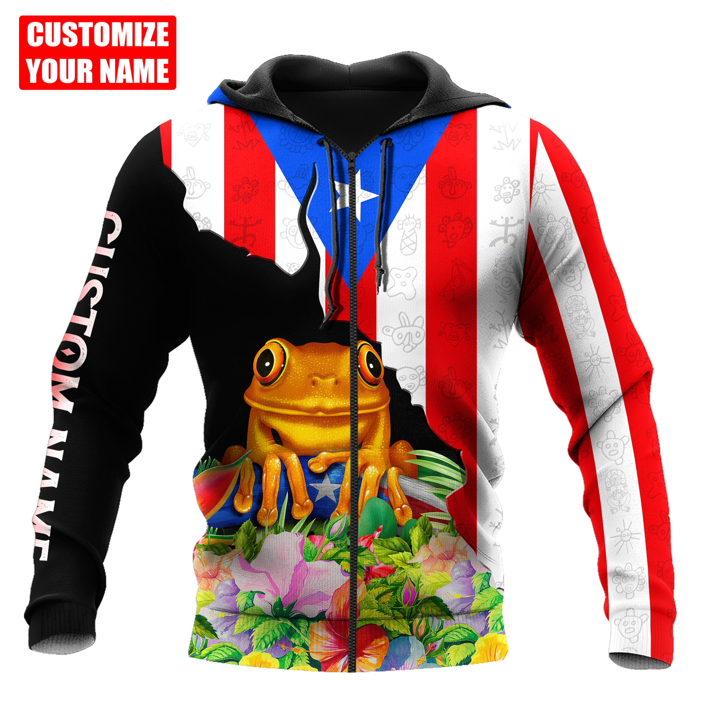 Customize Name Puerto Rico 3D All Over Printed Unisex Shirts