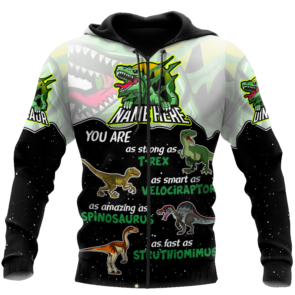 Customize Name Dinosaur 3D All Over Printed Unisex Shirts My Favorite Dinosaur
