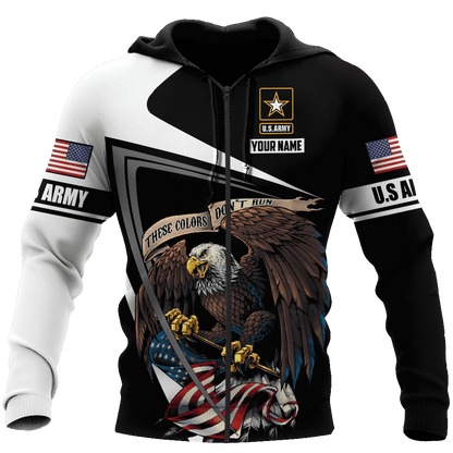 Custom name US Army Veteran 3D printed shirts Proud Military