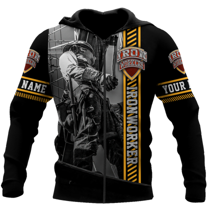 Personalized Ironworker 3D All Over Printed Unisex Hoodie