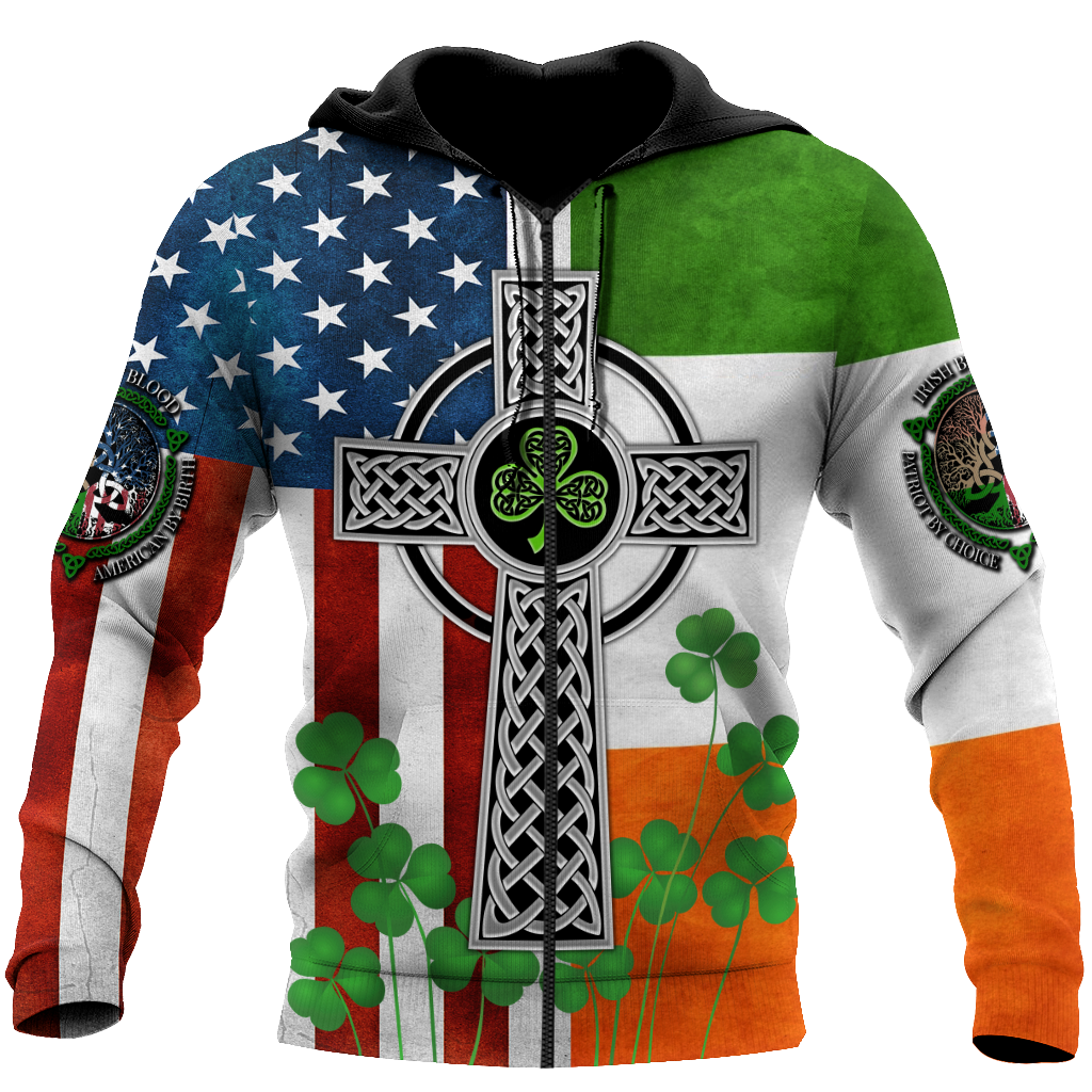Irish Celtic Knot Cross St.Patrick day 3D Design print shirts