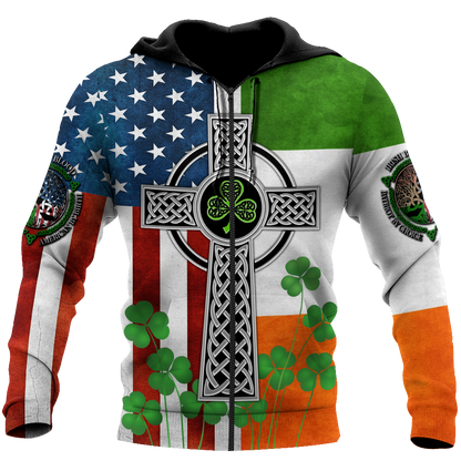 Irish Celtic Knot Cross St.Patrick day 3D Design print shirts