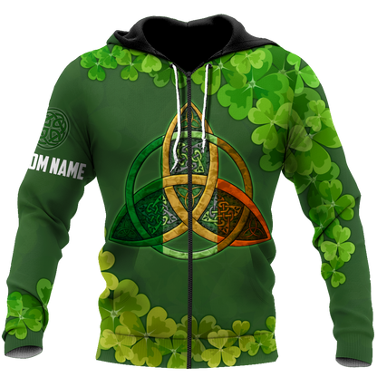 Premium Unisex Hoodie Custom Name Irish St.Patrick Celtic Knot ML
